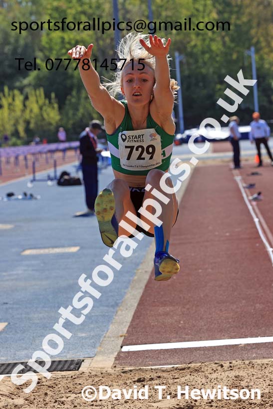 Womens long jump, 2025 North Eastern Track and Field Champs., Shildon, County Durham. Photo: David T. Hewitson/Sports for All Pics